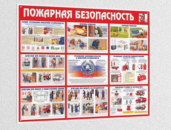 Стенд пожарная безопасность (pB02, пластик 4мм, белый багет) - Охрана труда на строительных площадках - Стенды для строительства - Магазин охраны труда и техники безопасности stroiplakat.ru